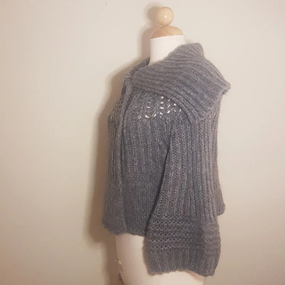 V8ntage Hugo Boss mohair blend Dbl breasted  baby doll style cardigan - Picture 4 of 11
